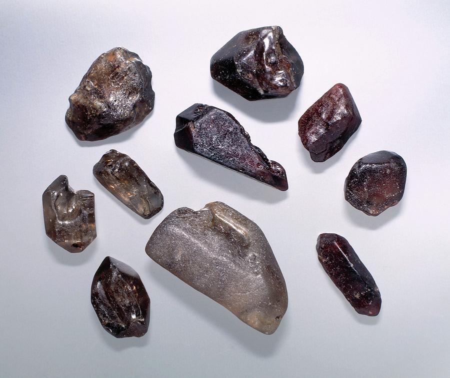 Zircon Specimens Photograph By Natural History Museum London Science Photo Library