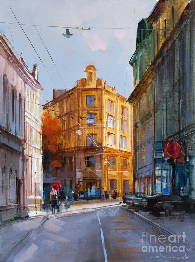 Moscow Painting - Zlatoustinskiy alley.  by Alexey Shalaev