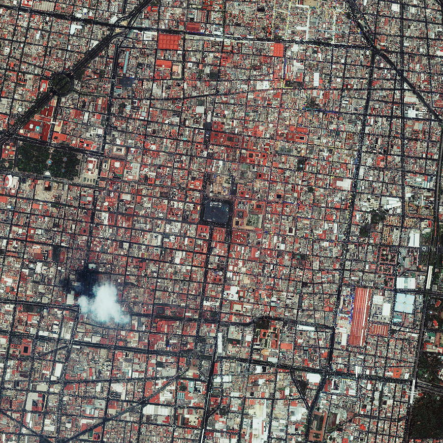Zocalo Square Photograph by Geoeye/science Photo Library