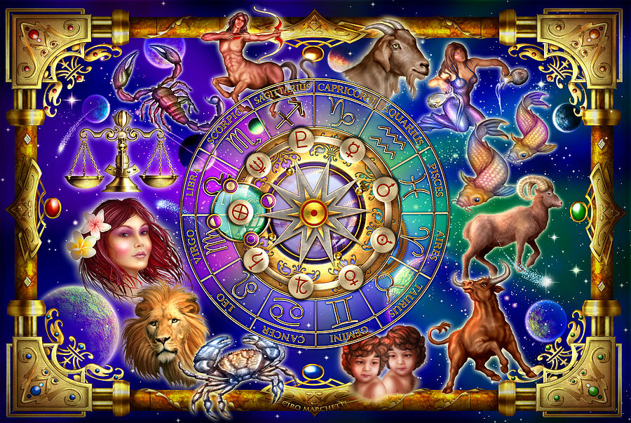 Fantasy Digital Art - Zodiac by MGL Meiklejohn Graphics Licensing