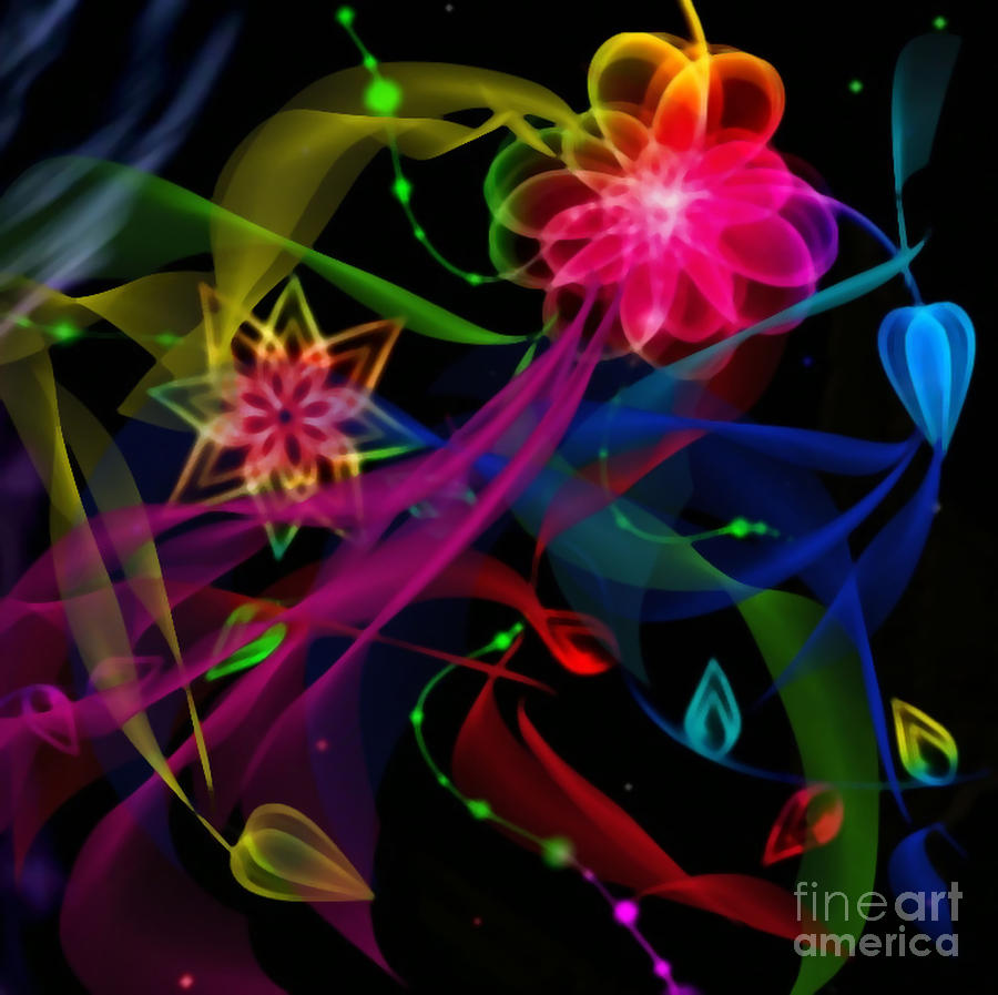 Zodiac Flowers Digital Art by Gayle Price Thomas