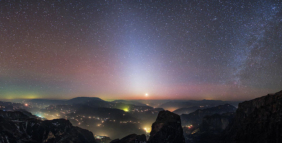 Zodiacal Light And Milky Way Shines Photograph
