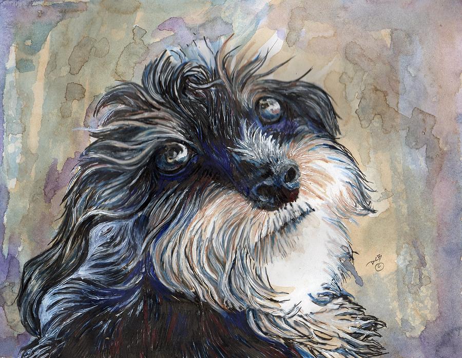 Dog Painting - Zoe  by Diana Cardosi-Bussone