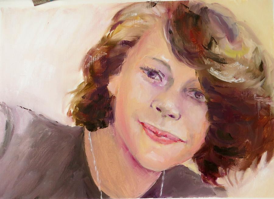Portrait Painting - Zoe-Nicole by Zdenka Better