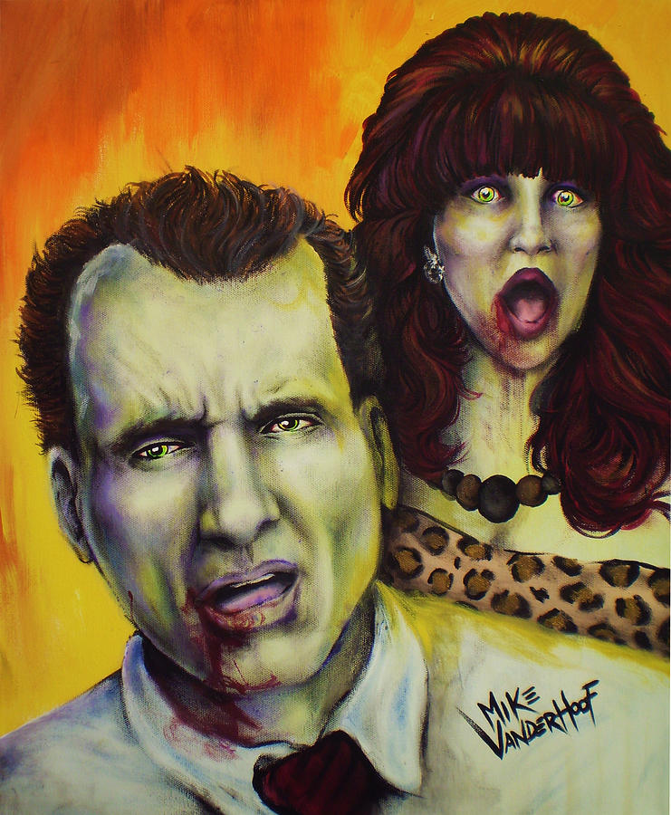 Halloween Painting - Zombie Al and Peggy by Mike Vanderhoof