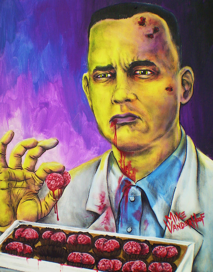 Forrest Gump Painting - Zombie Gump by Mike Vanderhoof by Mike Vanderhoof