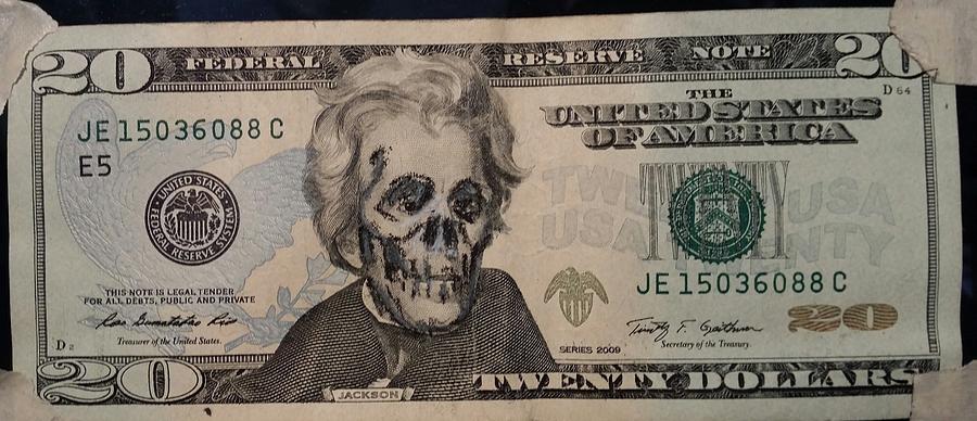 Zombie Money 20 Drawing by Kevin Boatright - Fine Art America