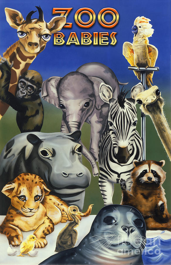 Zoo Babies Painting by Tim Gilliland