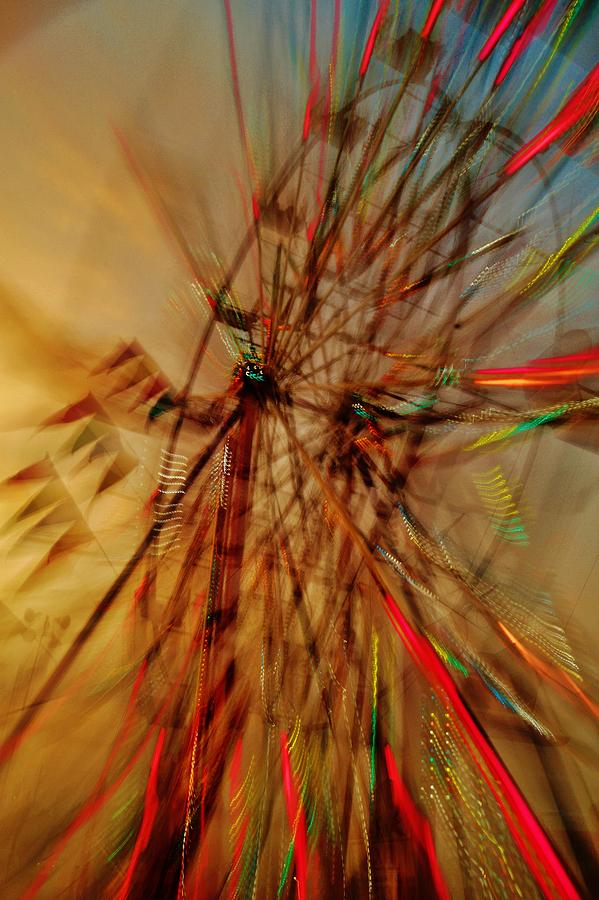 Zooming Ferris Sunset Photograph by Daniel Thompson