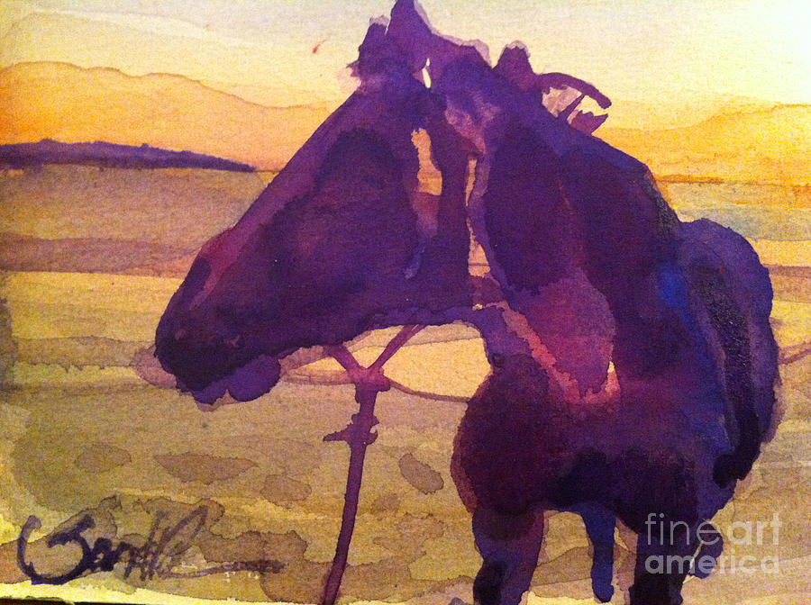 Horse Painting - Zorro by Sandra Stone