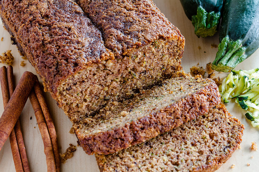 Cake Photograph - Zucchini and Cinnamon Bread by Teri Virbickis
