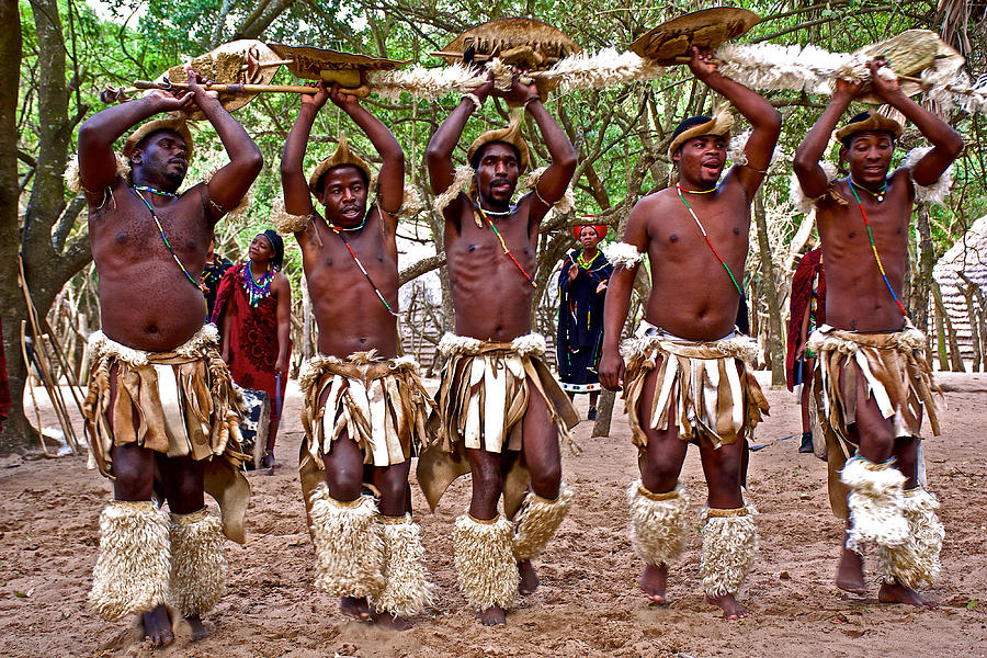 Zulu Dances And Songs In Dumazulu South Africa Photograph