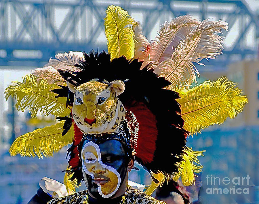 New Orleans Photograph - Zulu Head Dress by Dennis Tyler