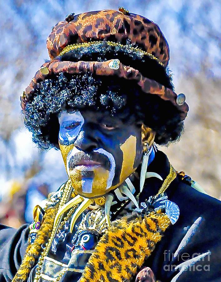New Orleans Photograph - Zulu Masker Lundi Gras by Dennis Tyler