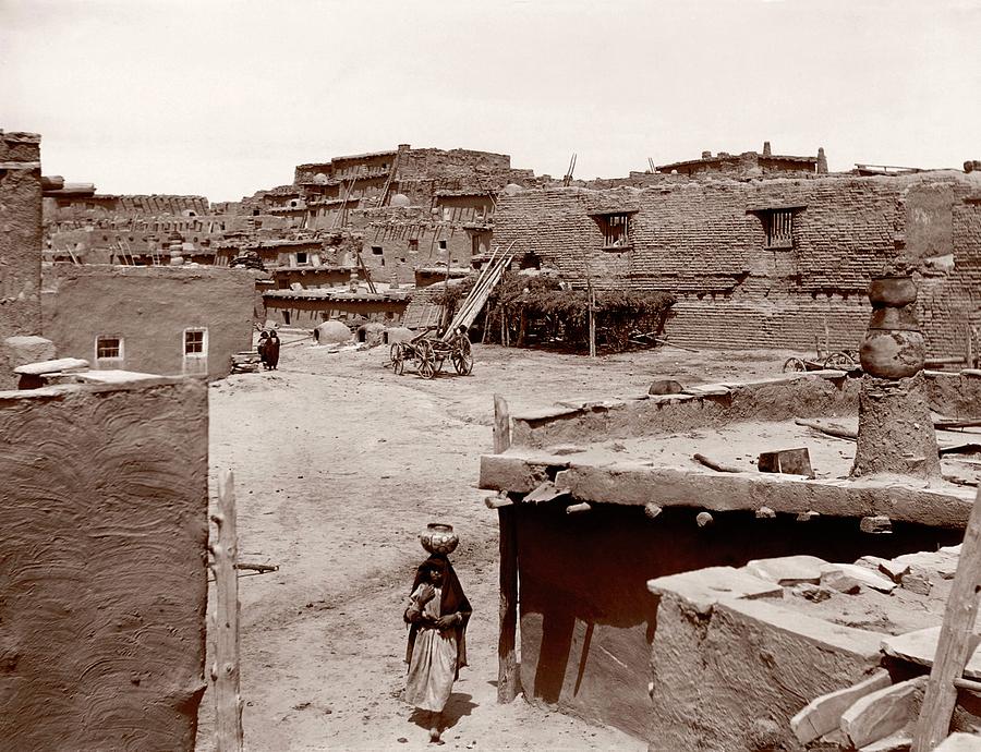 Zuni Pueblo by Mid-manhattan Picture Collection/new York Public Library