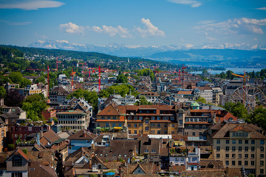 Zurich from the Grossmunster Photograph by Anthony Doudt