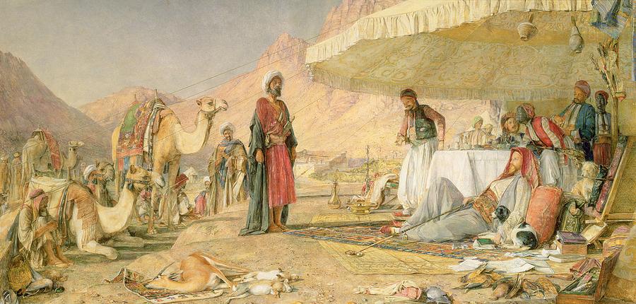 Camel Photograph -  A Frank Encampment in the Desert of Mount Sinai by John Frederick Lewis