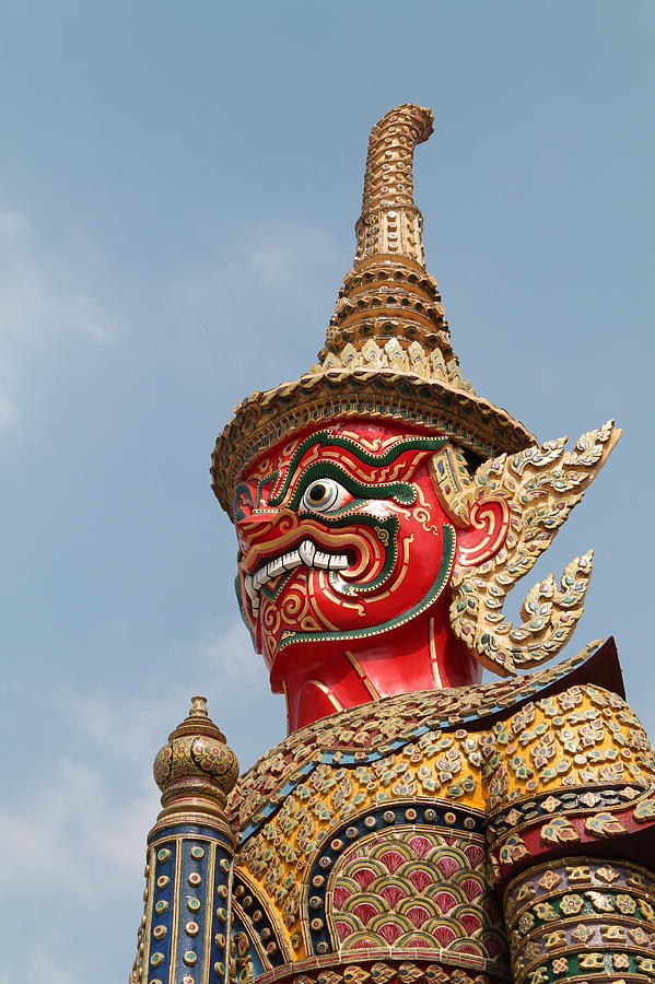 Abstract Sculpture -  Demon Guardian Statues at Wat Phra Kaew by Panyanon Hankhampa