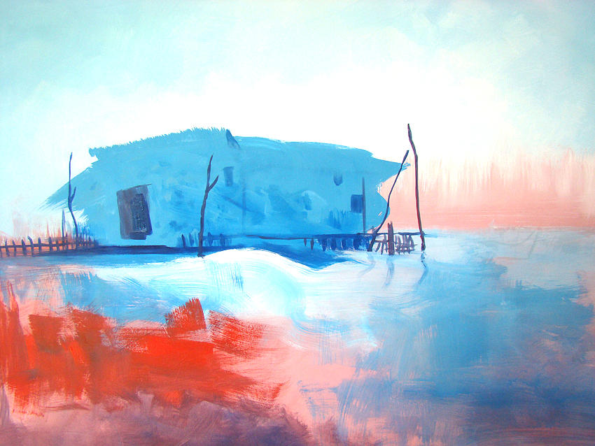 Floating House cambodia Painting by Mao Soviet - Fine Art America