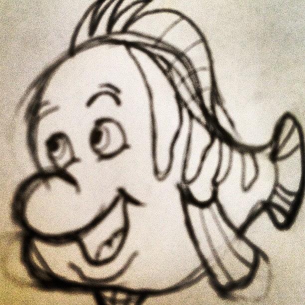 Sketches Photograph - 🐠🐠🐠 #flounder #ariel by B C