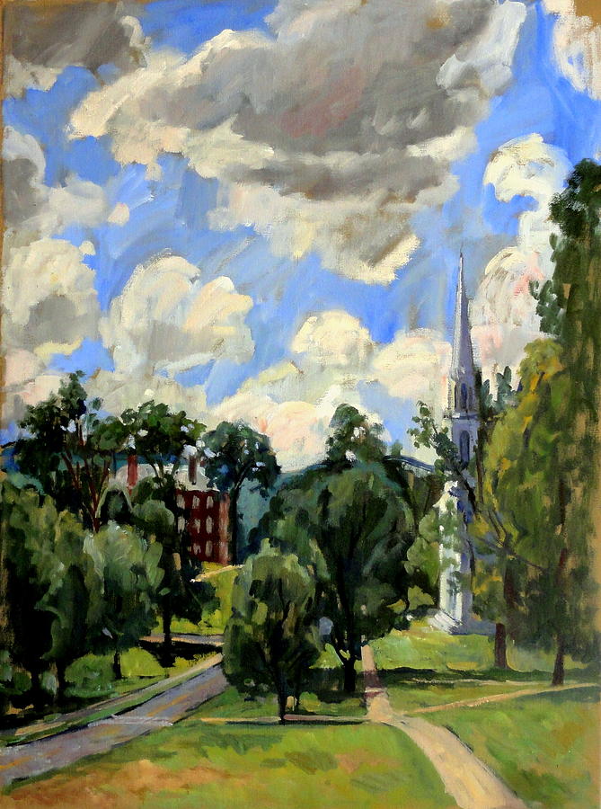 July Clouds Williamstown  Painting by Thor Wickstrom