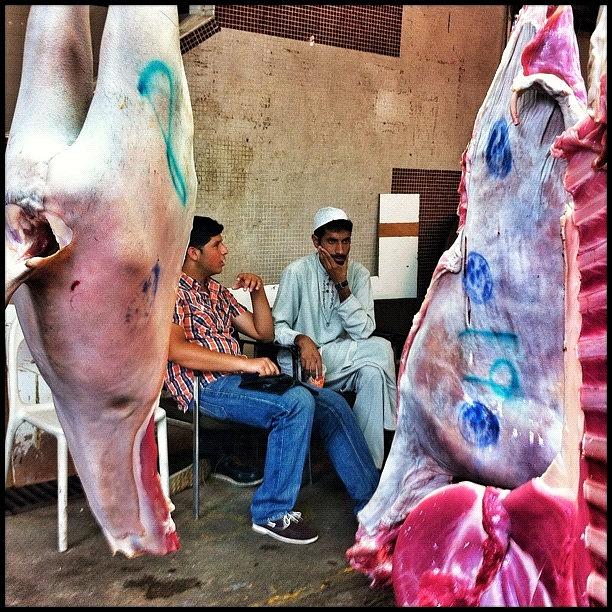 Meat Photograph - ... Halal Butcher ... Haiphong Road by Brian Cassey