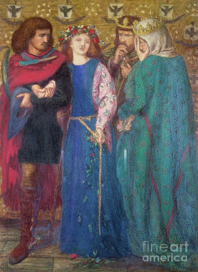Horatio Discovering the Madness of Ophelia  Painting by Dante Gabriel Rossetti