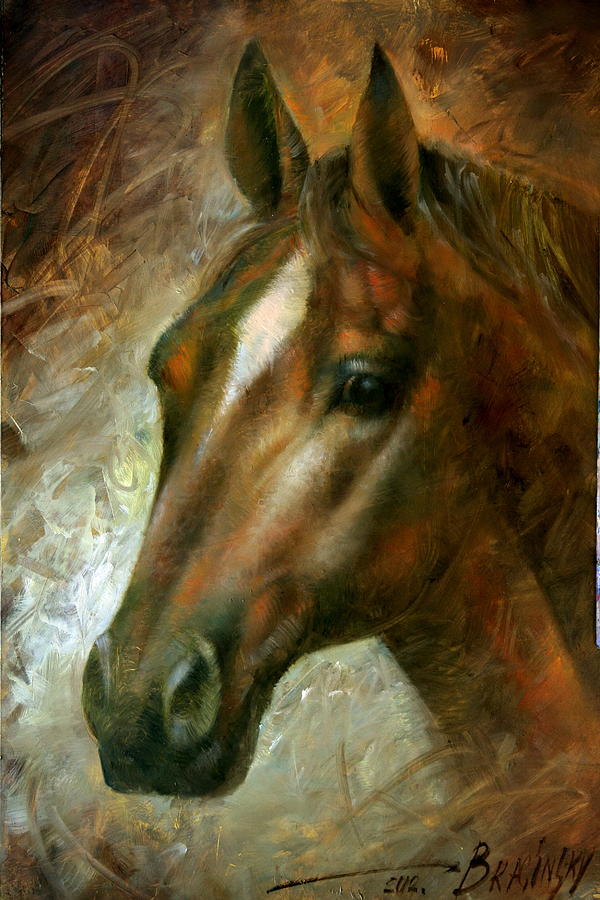 Horse Painting -  Horse head by Arthur Braginsky