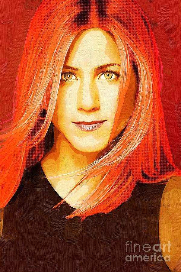 Jennifer Aniston Portrait C Digital Art by Andre Drauflos