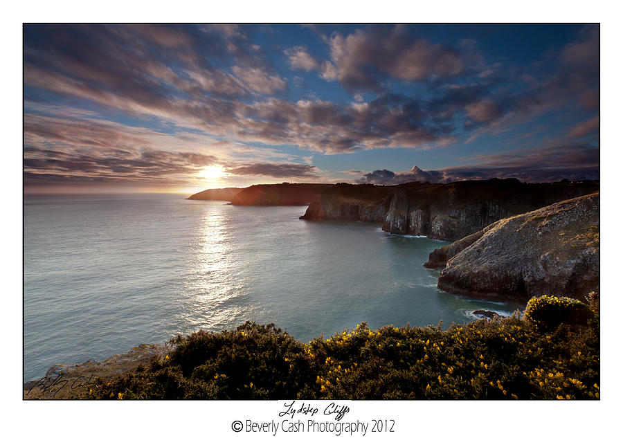  Lydstep Cliffs Sunset Photograph by B Cash