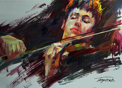 Musician Painting -  Melody by Tony Song