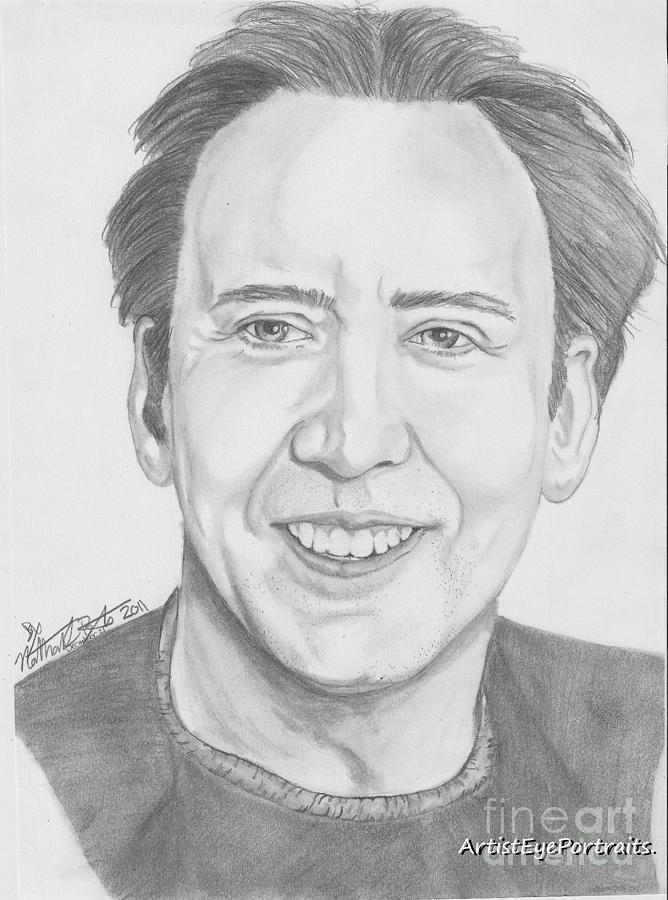 Nicolas Cage Drawing -  Nicolas Cage by Nathaniel Bostrom