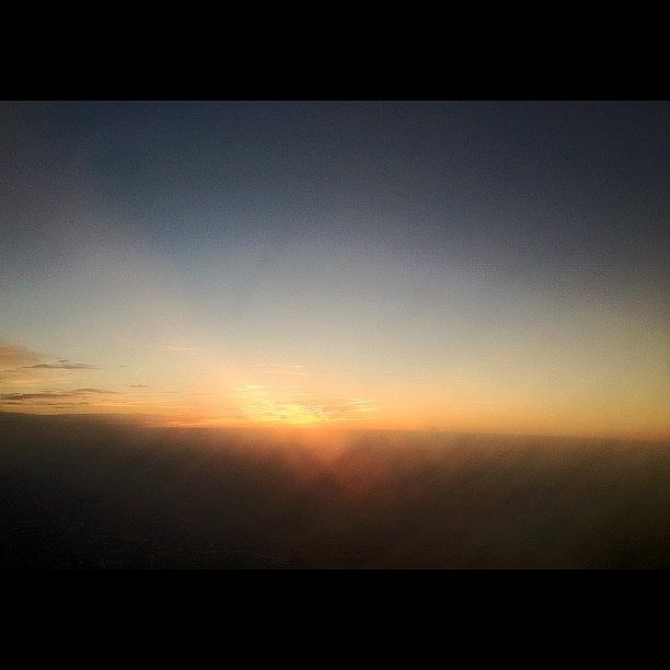 Airplane Photograph - - On The Way Back Home :) #sunrise by Anthony Wang