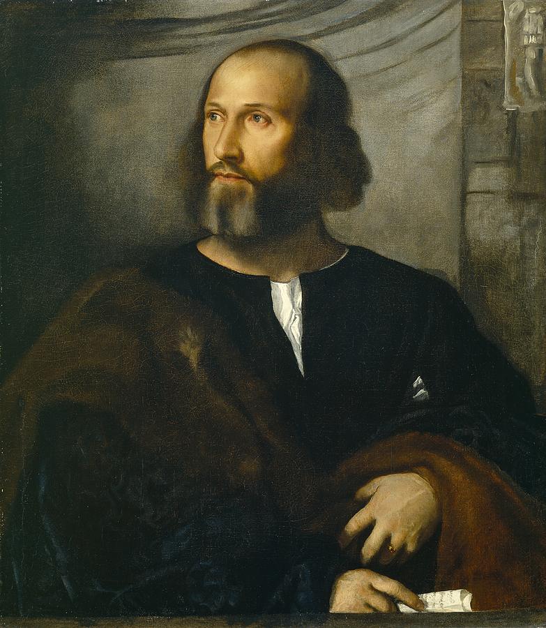 Titian Painting -  Portrait of a Bearded Man by Titian