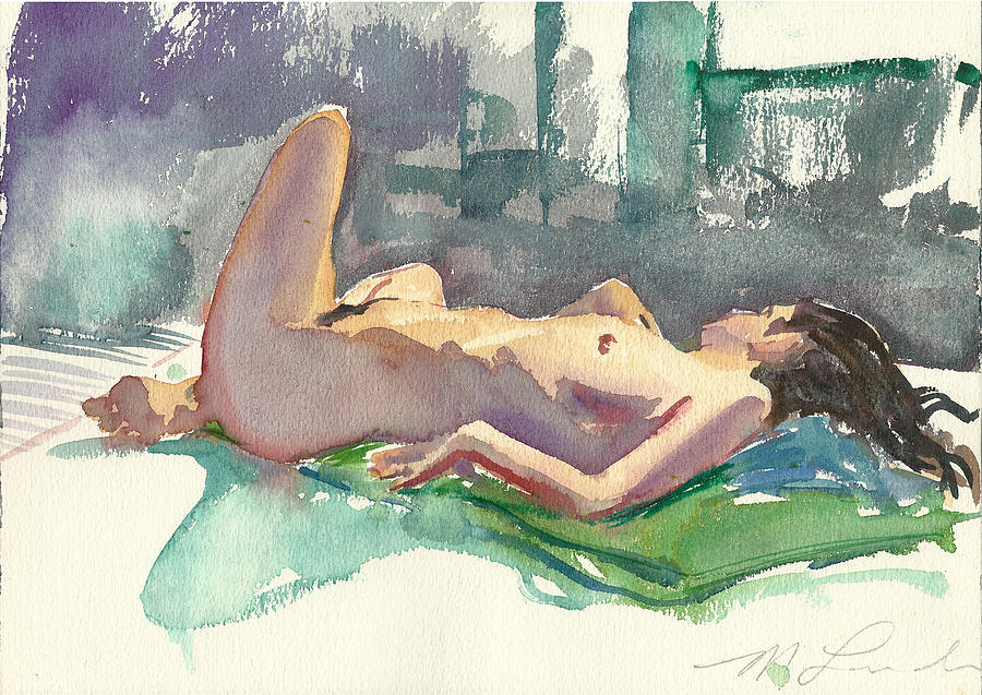  Reclining Nude Painting by Mark Lunde