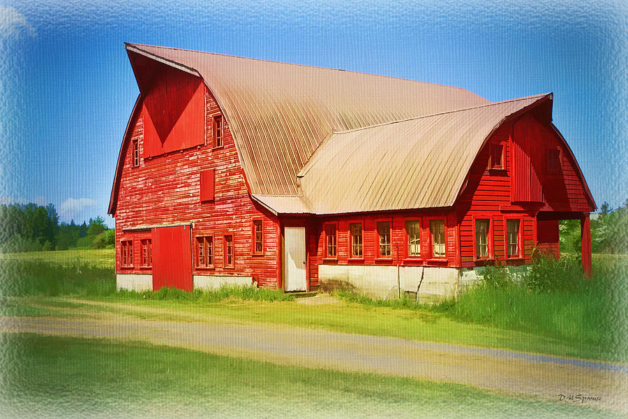 Farm Photograph -  Red Barn  by DMSprouse Art