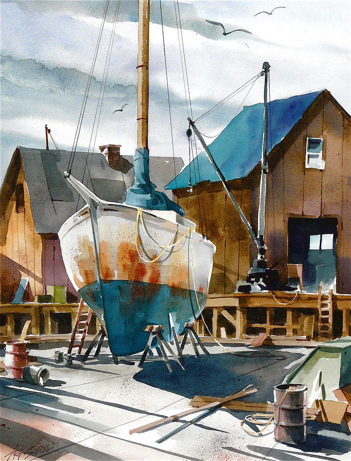   Rusted Hull Painting by Art Scholz