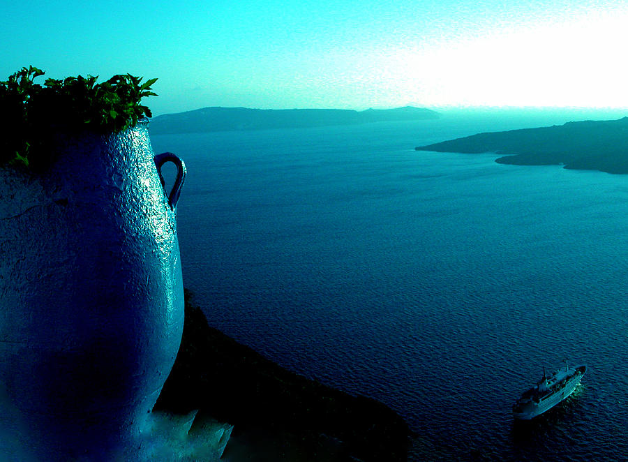   Silence moment in Santorini Photograph by Colette V Hera Guggenheim