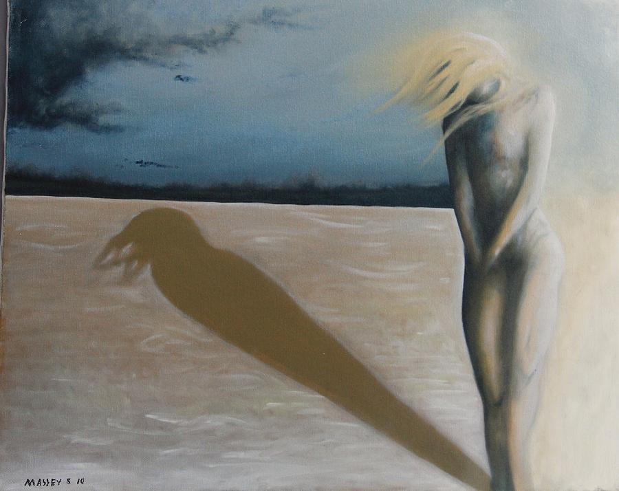 Surrealism Painting -  Single Shadow by Jay Massey