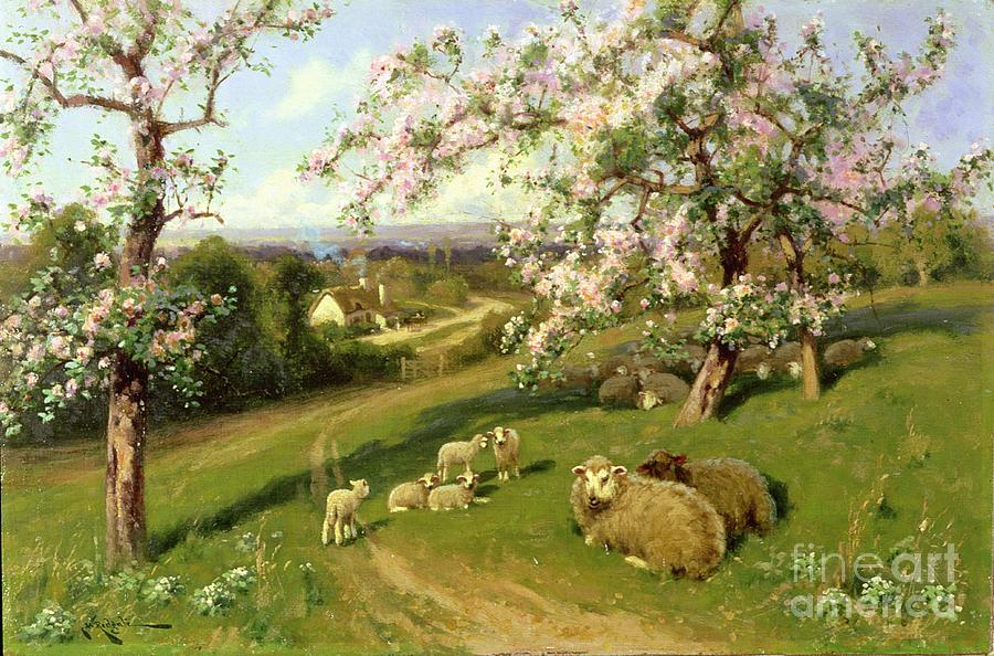 Spring, one of a set of the four seasons  Painting by Arthur Walker Redgate