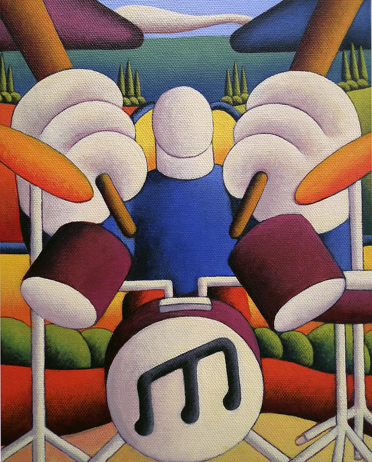  STIX   Rock Drummer   Painting by Alan Kenny