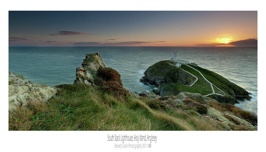  Sunset at South Stack Lighthouse Photograph by B Cash
