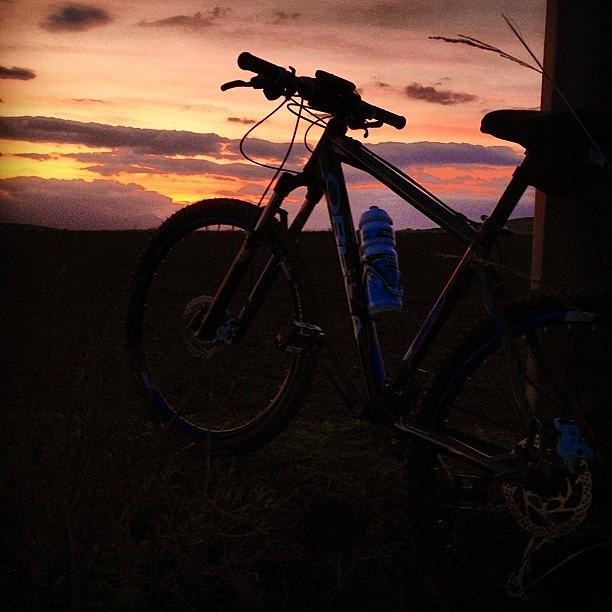 Bici Photograph - ⛅ Sunset.. #mtb #orbea #sardegna by Andrea  Ortu 🇮🇹