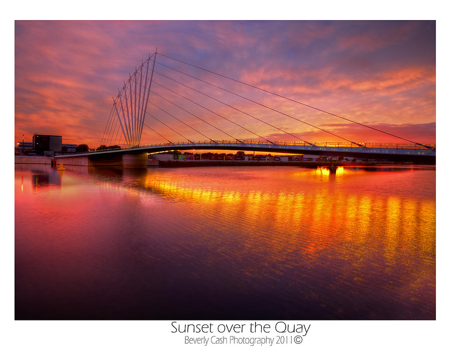  Sunset over the Quay Photograph by B Cash