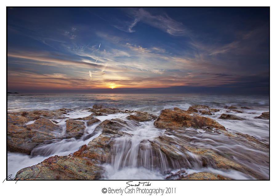  Sunset Tide - Cemlyn Photograph by B Cash