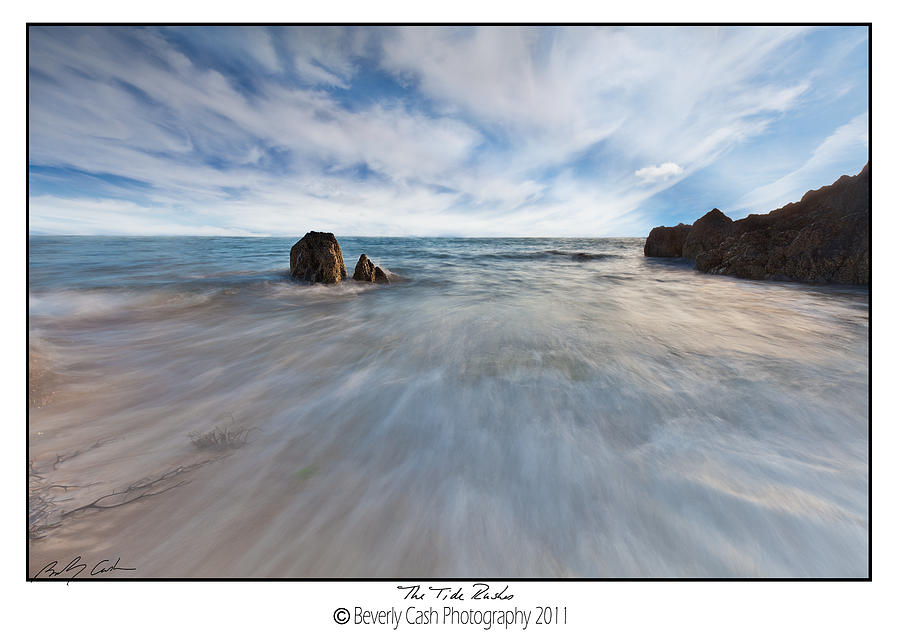  The Tide Rushes - Whistling Sands Photograph by B Cash