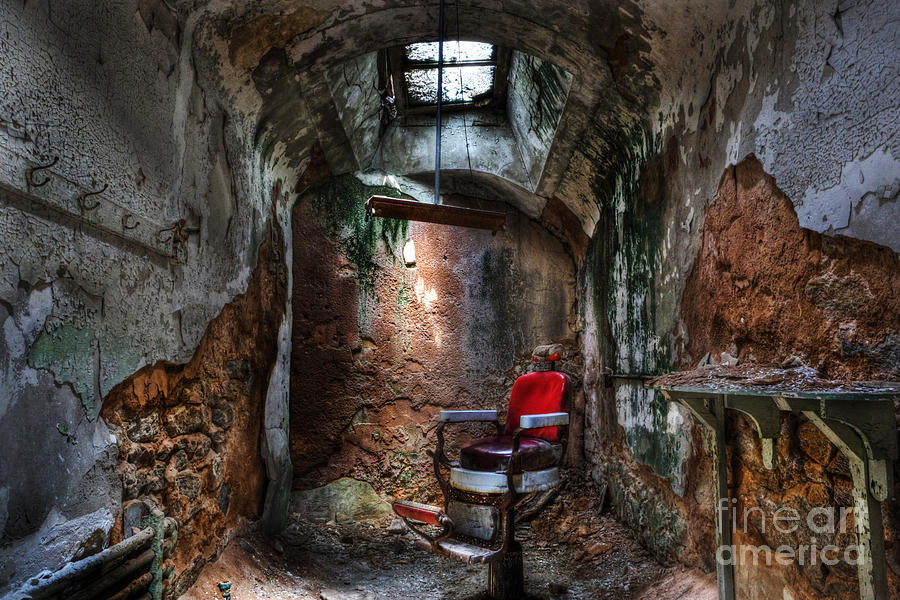  Time for a Cut- Barber Chair - Eastern State Penitentiary Photograph by Lee Dos Santos