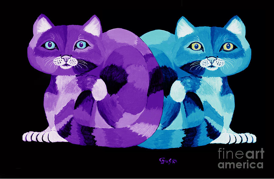 Two Cats Painting by Nick Gustafson - Fine Art America