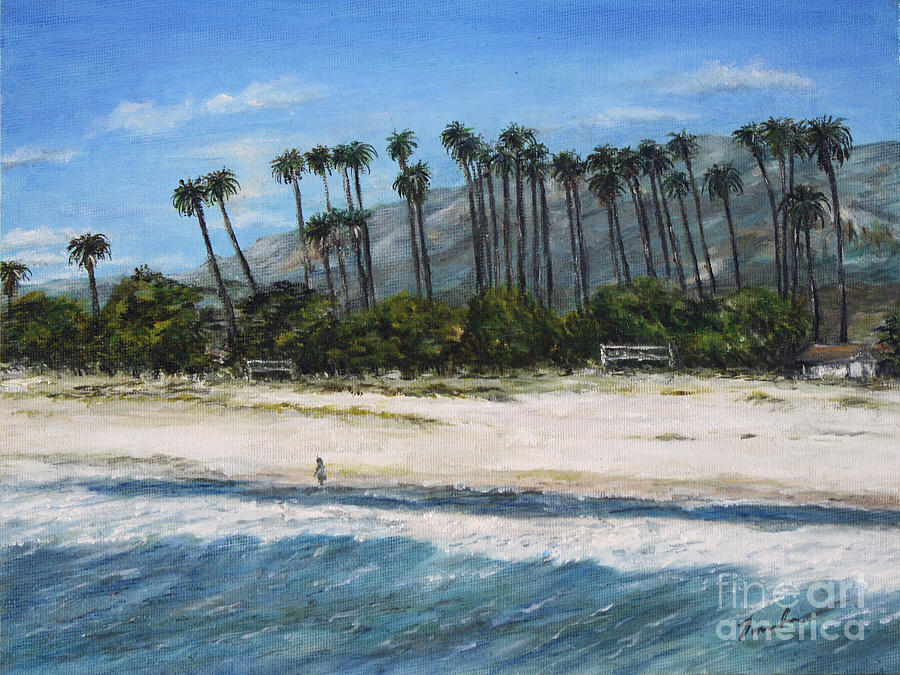  Walk On The Beach Painting by Danuta Bennett