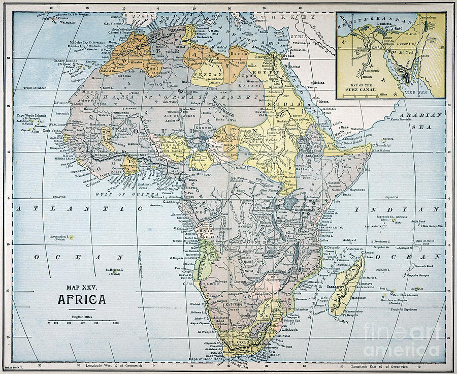 Map: Africa, 19th Century by Granger